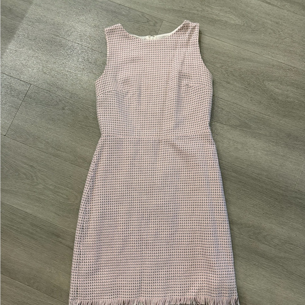 LOFT Pink Textured Sheath Dress